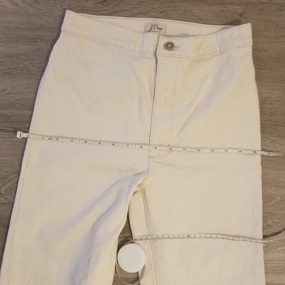 J. Crew High Rise Ecru Flare Jeans - Picture 7 of 10